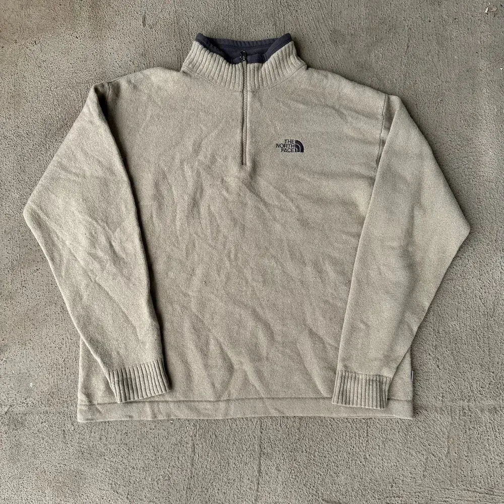 The North Face A5 Series 80% Lambswool Quarter Zip Sweater size XL